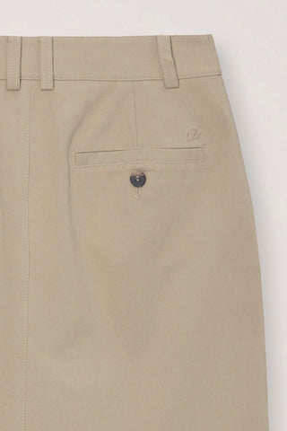 H-LINE COTTON LONG SKIRT BEIGE