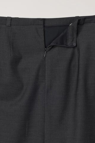 H-LINE STRIPED MAXI SKIRT GREY STRIPE
