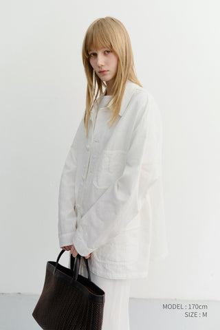 UNISEX CHORE JACKET WHITE
