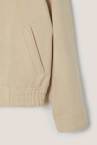 UNISEX ALTER-SUEDE COLLARED BLOUSON CREAM