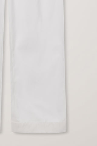 PLEATED CHINO SLACKS IVORY