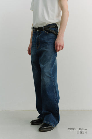 SEMI FLARED JEANS CLASSIC BLUE