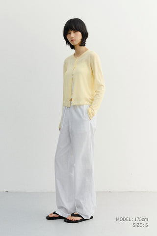 PAJAMA STRING PANTS WHITE STRIPE