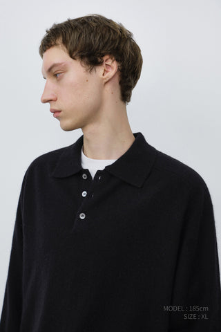 UNISEX COLLARED SWEATER BLACK