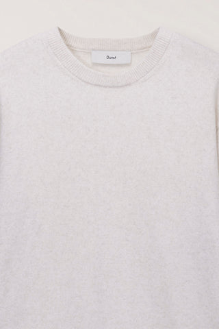 UNISEX ESSENTIAL CREWNECK SWEATER MELANGE IVORY