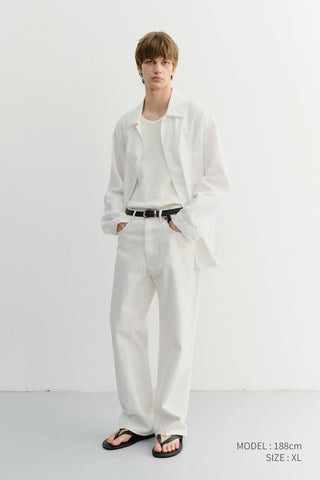 UNISEX CHORE JACKET WHITE