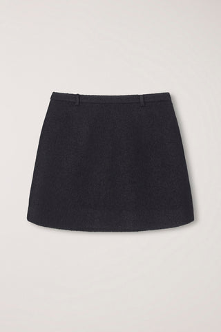 WOOL MINI SKIRT BLACK