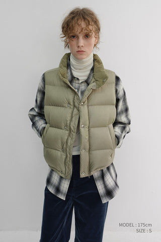 UNISEX GOOSE DOWN VEST SAGE GREEN
