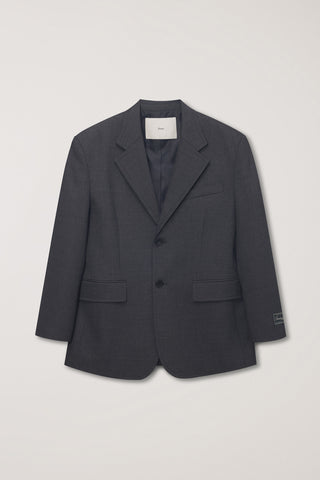 UNISEX OVERSIZED WOOL BLAZER MELANGE GREY