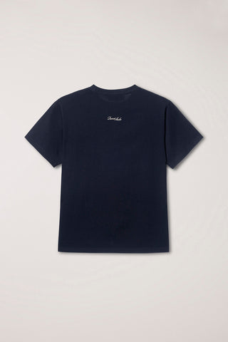 UNISEX DRAWING PUPPY T-SHIRT FRENCH NAVY