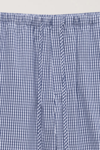 PAJAMA MINI SHORTS NAVY CHECK