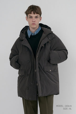 UNISEX GOOSE DOWN PARKA JACKET MUSHROOM