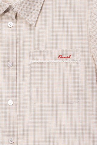 LACED CHECKED SHIRT BEIGE CHECK