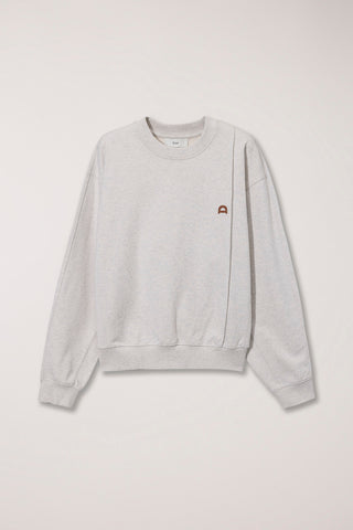 UNISEX DUNST LOGO CREASE SWEATSHIRT OATMEAL MELANGE