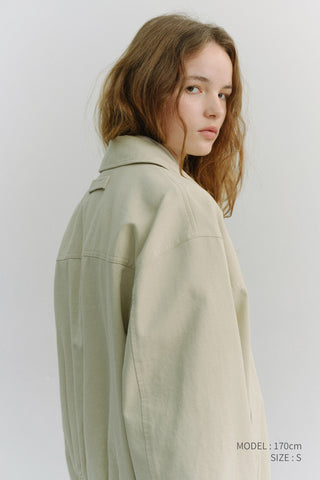 UNISEX COLLARED BLOUSON JACKET SEASALT GREY
