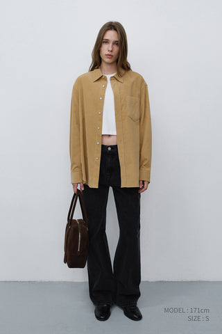 UNISEX CORDUROY SHIRT BEIGE