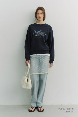 UNISEX VINYL SWEATSHIRT FRENCH NAVY