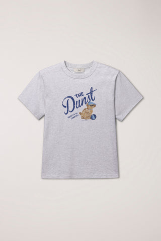 UNISEX DRAWING PUPPY T-SHIRT LIGHT MELANGE GREY
