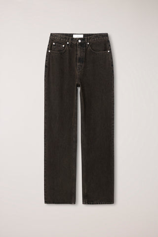 RELAXED WIDE JEANS DYED BROWN