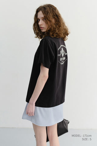 UNISEX CUPID ARCH BACK LOGO T-SHIRT BLACK