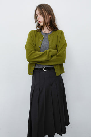 D-BUCKLE SUEDE BELT BLACK