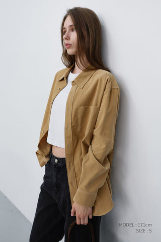 UNISEX CORDUROY SHIRT BEIGE