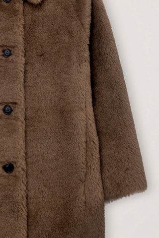 FLUFFY FUR JACKET CAMEL