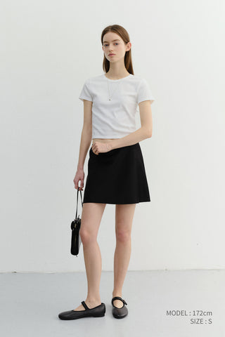 CROPPED SLIM TOP WHITE