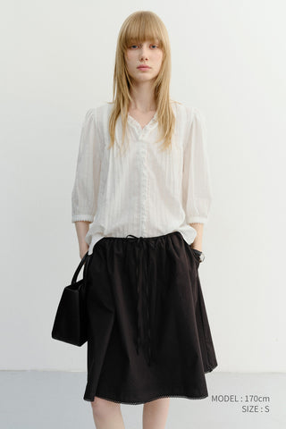 JANE FRILL BLOUSE WHITE