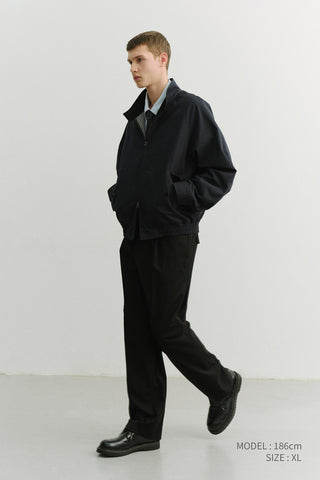UNISEX MODERN HARRINGTON JACKET NAVY