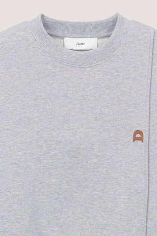 UNISEX DUNST LOGO CREASE SWEATSHIRT MELANGE GREY