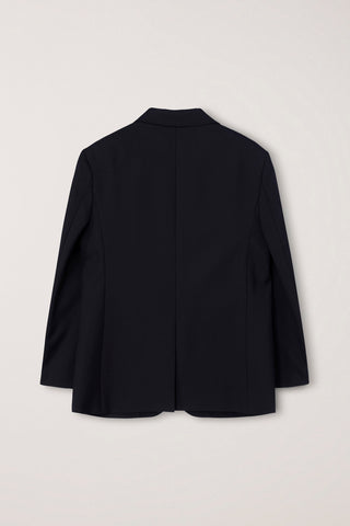 UNISEX REFINED MASCULINE WOOL BLAZER BLACK