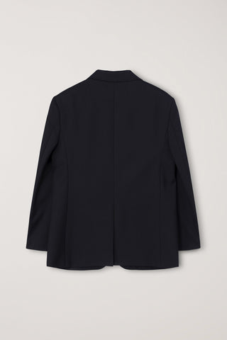UNISEX REFINED MASCULINE WOOL BLAZER BLACK