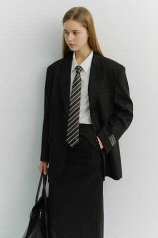 STRIPED TIE OLIVE