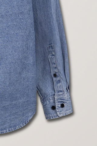 UNISEX OVERSIZED DENIM SHIRT LIGHT BLUE