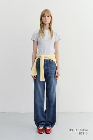 RELAXED SUMMER DENIM PANTS CLASSIC BLUE