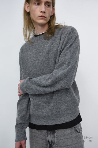 UNISEX HAIRLY SWEATER MELANGE GREY