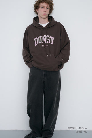 UNISEX ARCH LOGO HOODIE BROWN