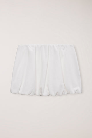 MINI VOLUMED SKIRT WHITE