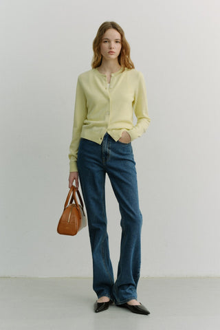 ESSENTIAL SEMI BOOT-CUT JEANS CLASSIC BLUE