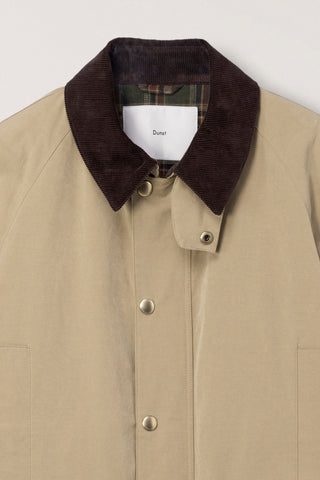 UNISEX WAXED COTTON HUNTING JACKET BEIGE