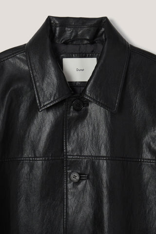 UNISEX ALTER-LEATHER HALF JACKET BLACK