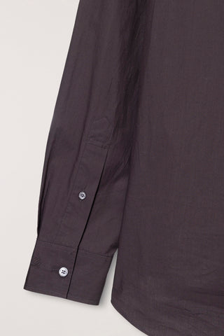 UNISEX REFINED COTTON SHIRT DARK BROWN