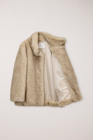 HALF FUR JACKET BEIGE