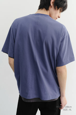 UNISEX ESSENTIAL LOOSE T-SHIRT WASHED BLUE NAVY
