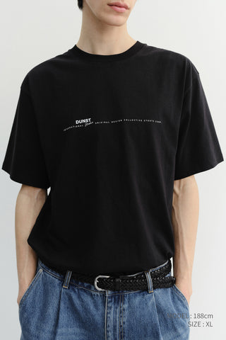 UNISEX MINIMAL LETTERING T-SHIRT BLACK