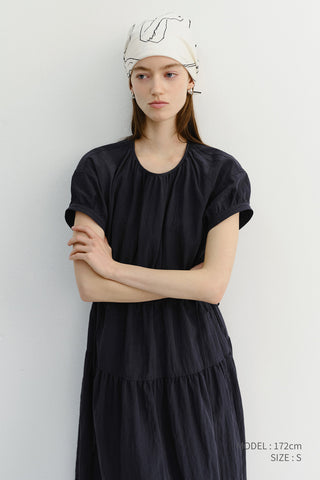 HALF SLEEVE DRESS DEEP NAVY