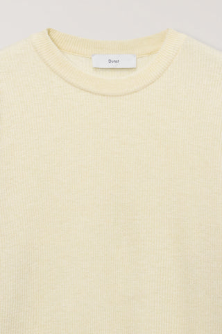 UNISEX BUTTONED CREWNECK SWEATER BUTTER