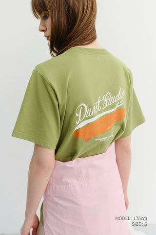 UNISEX SUMMER HOLIDAY SURF BOARD T-SHIRT OLIVE GREEN