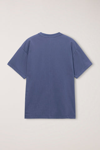 UNISEX ESSENTIAL LOOSE T-SHIRT WASHED BLUE NAVY